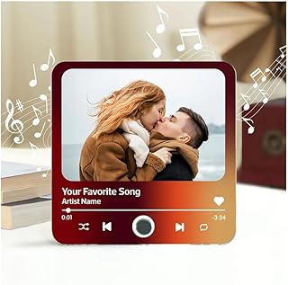 Couple Custom Photo Bluetooth Music Fridge Magnet, Personalized Photo Fridge Magnet, Custom Song Magnets with Picture, Keepsake Gift for Couples, Boyfriend Girlfriend, Valentine /4