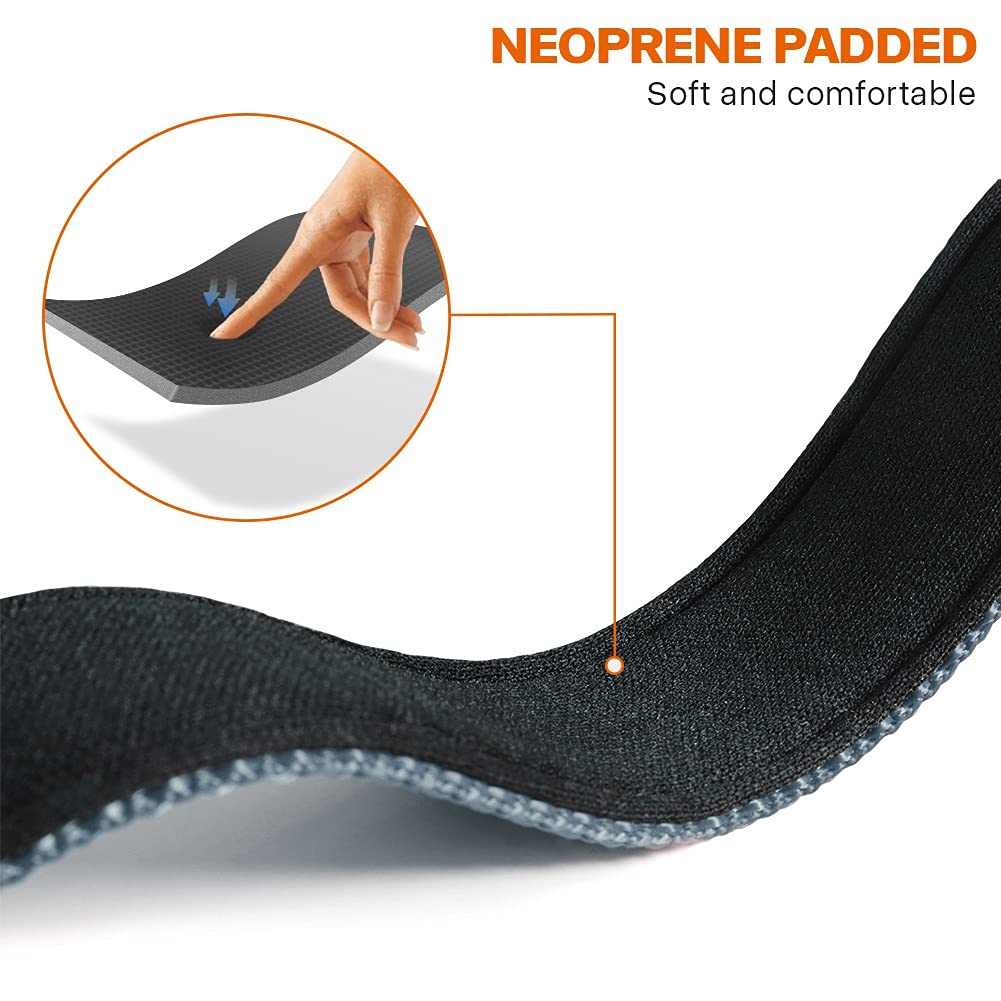 Taglory Collare per Cani, Imbottito Nylon Regolabile Traspirante Riflettente Collari per Cani di Taglia Extra Grande, Grigio