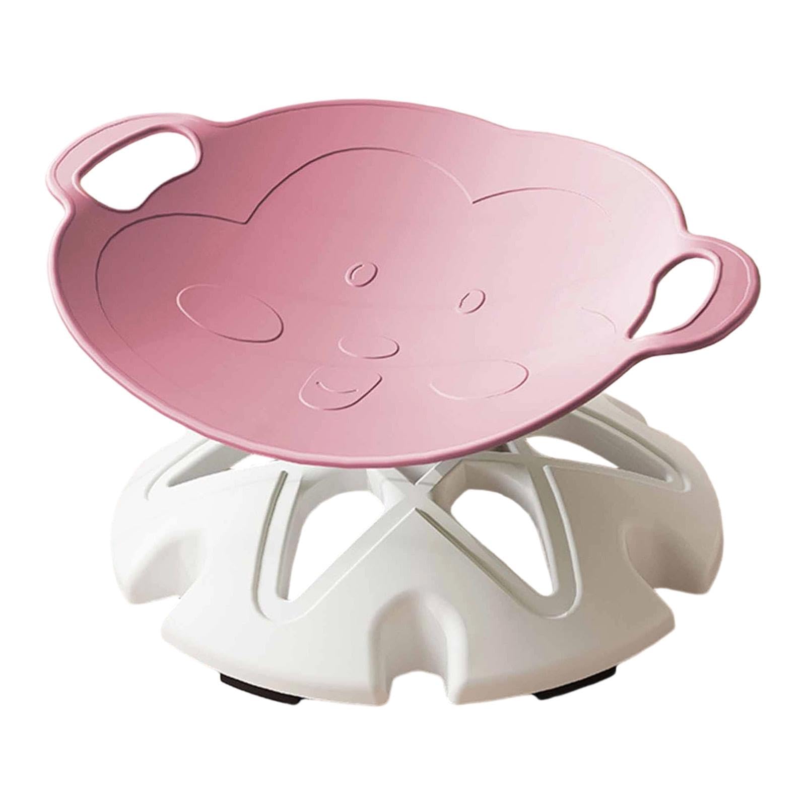 Colcolo Drehbarer Kinderstuhl, Sitz- und Drehfunktion, Spielstuhl für drinnen und draußen, sensorisches Spielzeug, drehbarer Hocker für Kleinkinder, Jungen, Rosa