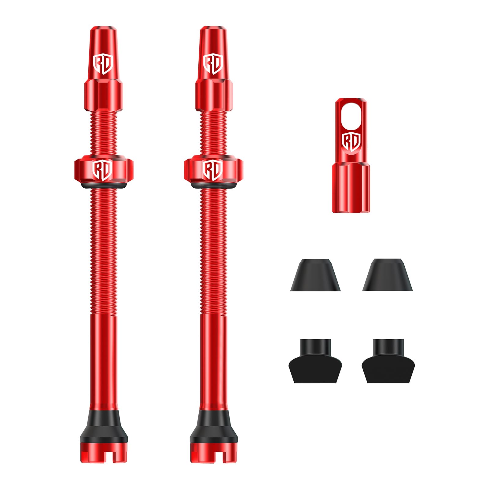 RACEDUEL Tubeless Valve Stems Presta Valves Stem Aluminum 44MM/60MM/80MM