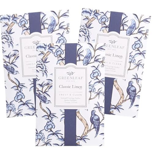 GREENLEAF Scented Sachet Bag, Classic Linen, 3 Pack