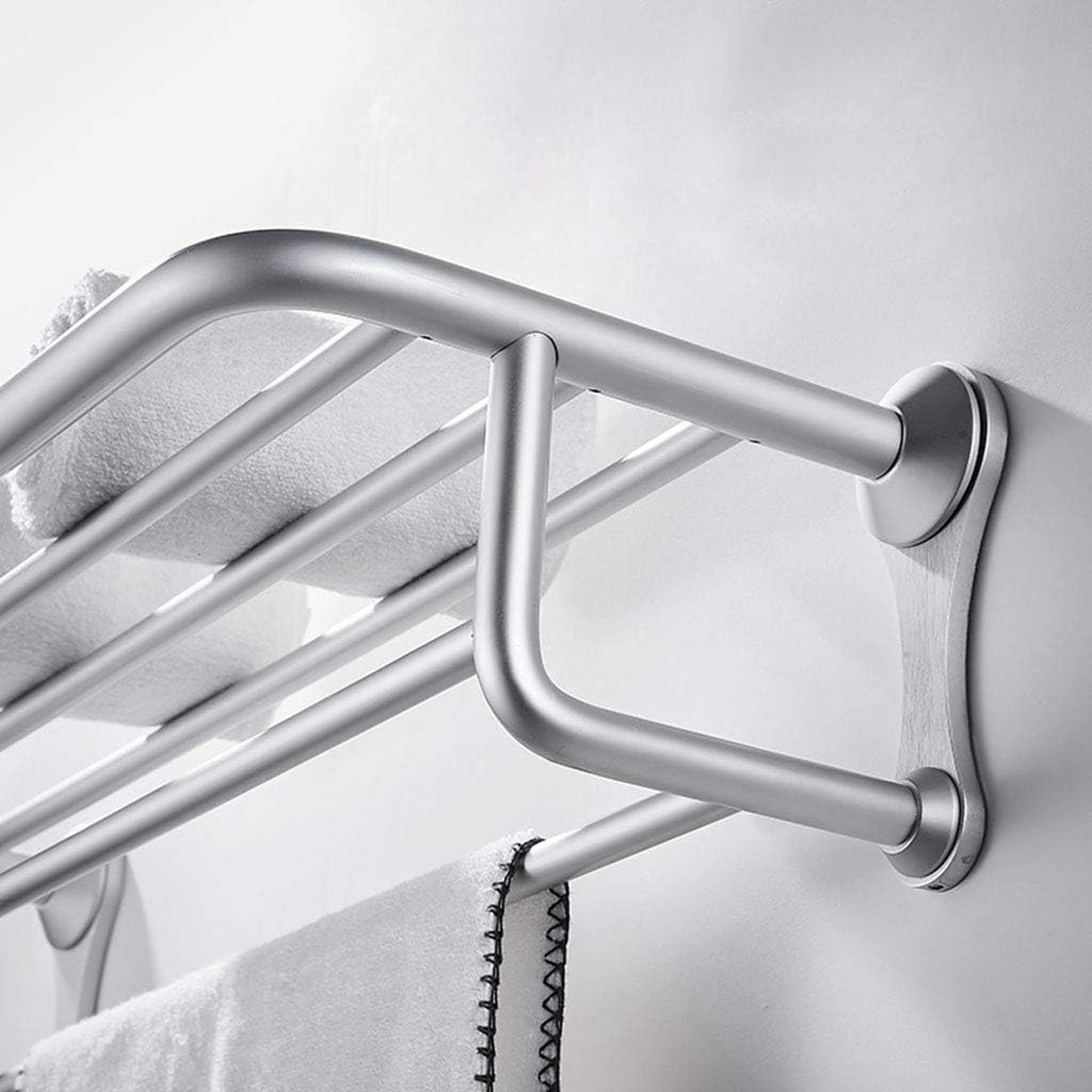 MESKEL Storage Shower Space Aluminum Bathroom Shelf Brushed Creative Multi-Function Rack Hardware Bathroom Accessories Punching Installation