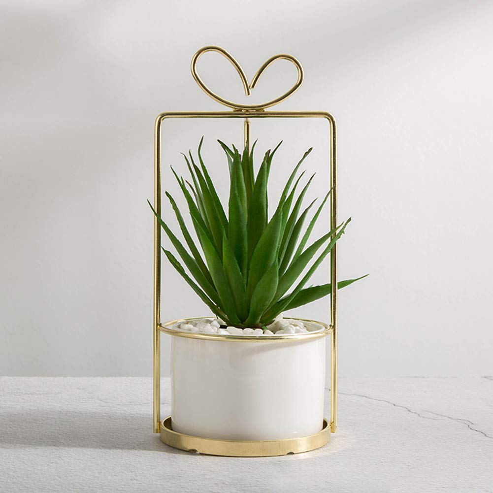 Plante artificielle verte en pot céramique créative idée cadeau bureau