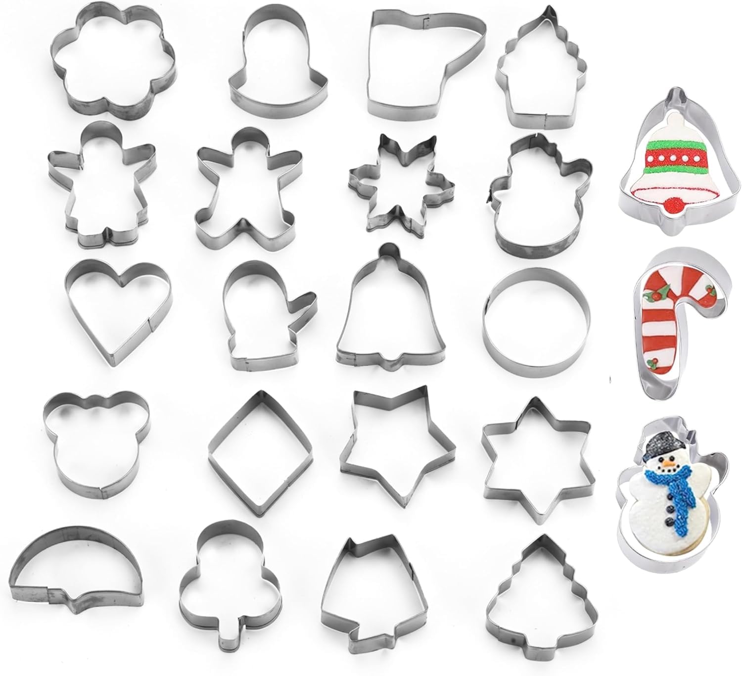 Set de 100 moldes para galletas - para hornear Navidad y XMAS - Molde insertable & Cortador de galletas & Molde para galletas & Molde para galletas