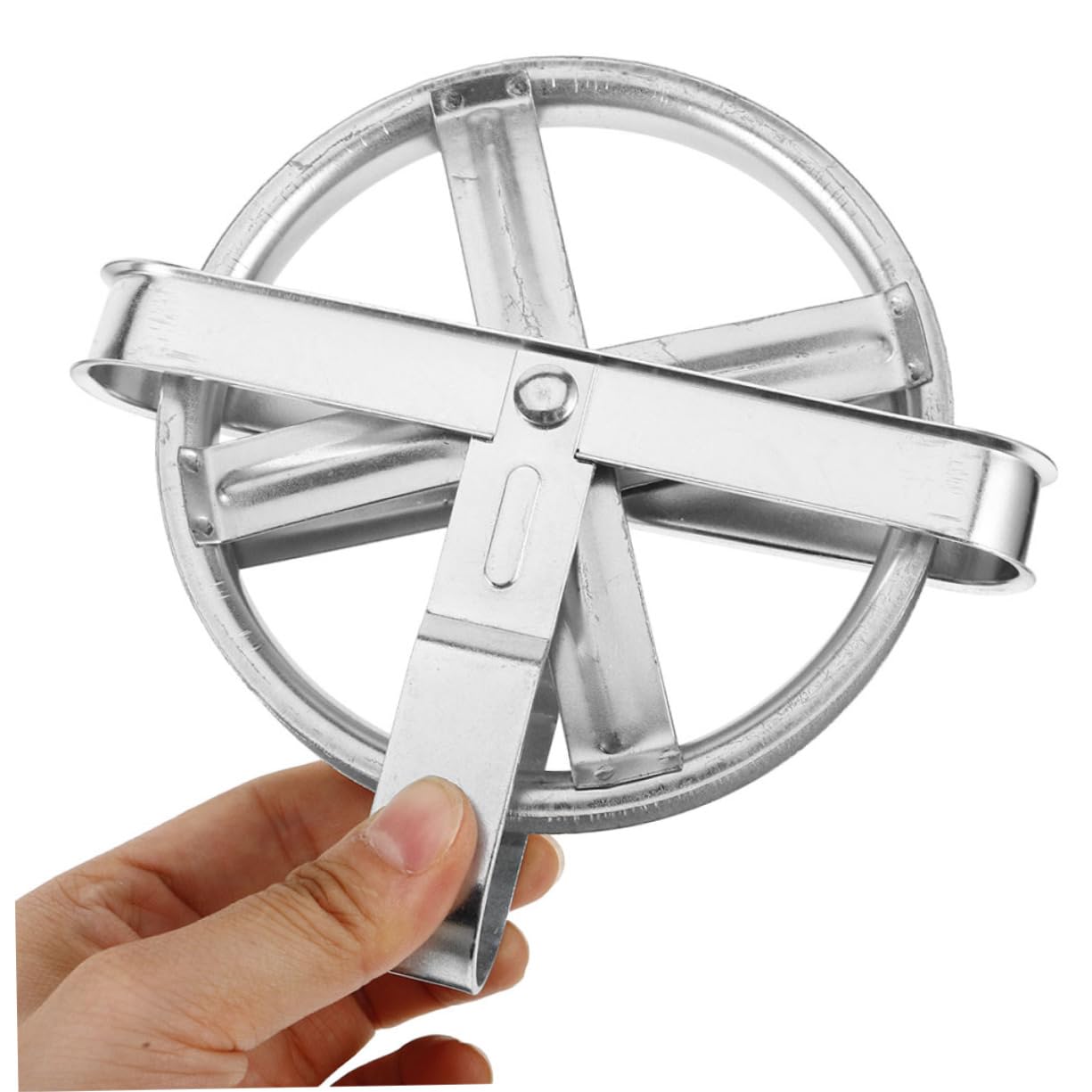 Wetterfeste Wäscheleinenrolle Silber aus Eisen 2 Stück mit Tiefer Rille für Outdoor Wäscheleinen und Kleidung