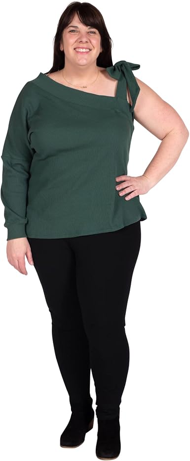 Plus Size One Shoulder Tops for Women 