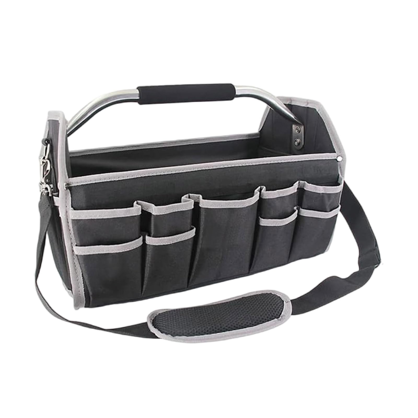 16inch Tool Bag Heavy Duty Tool Bag with Adjustable Shoulder Strap Wide Mouth Bags Organizers Large Capacity Household Repair