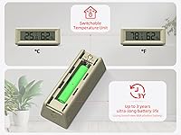 Vista 5 de Higrómetro digital pequeño, medidor de humedad, termómetro interior, monitor de temperatura ambiente y humedad, medidor con sensor preciso