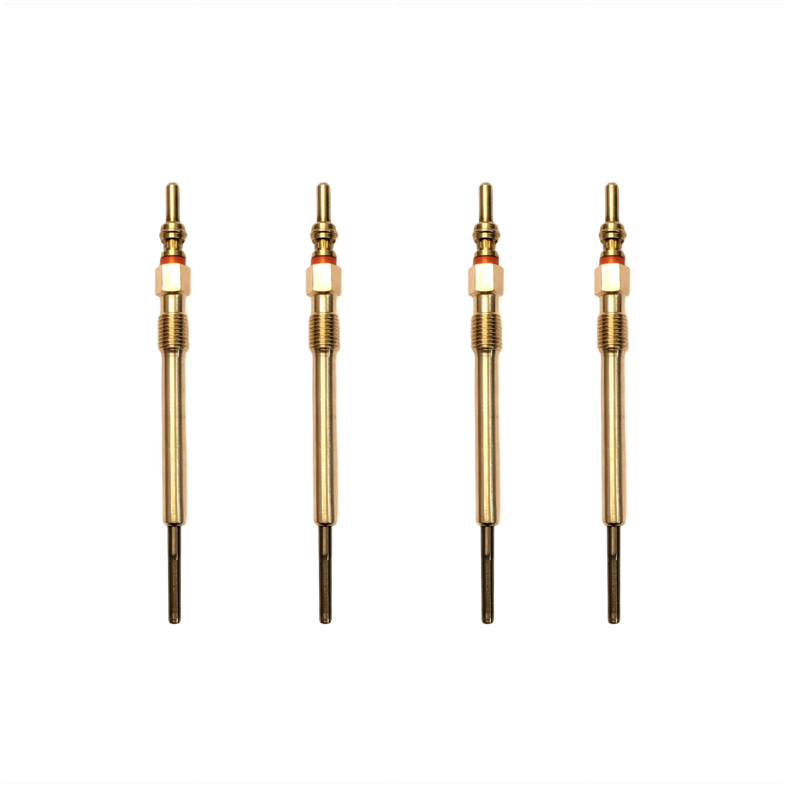Diesel Glow Plug (Set of 4) | Compatible with Chevrolet Beat, Enjoy, Sail & Fiat Punto, Linea Diesel | 1.3L Multijet Diesel Engines | Dual Coil, Fast Heating, Long Life | TBS - The Black Smith