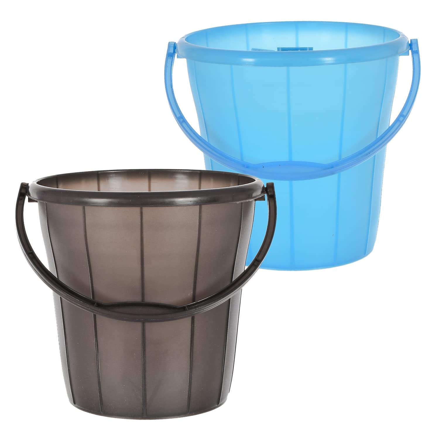 Kuber Industries Plastic Bucket for Home/Kitchen/Office/with Handle & Measuring Scale, 16 litre Pack of 2 (Blue & Black)-46KM0332, Standard (B09MLMJB8B) Amazon Price History, Amazon Price Tracker