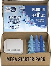 Febreze 3Volution Air Freshener Plug-In Starter Kit + 4 Refills (20ml x 4) – Lenor Spring Awakening