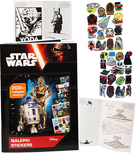 alles-meine.de GmbH 3 Stück Stickerbücher & Malbücher - Star Wars - Rätsel, Sticker & Malen - incl. 200 Stück Aufkleber - Stickerset Kinder - z.B. für Stickeralbum/Figure..