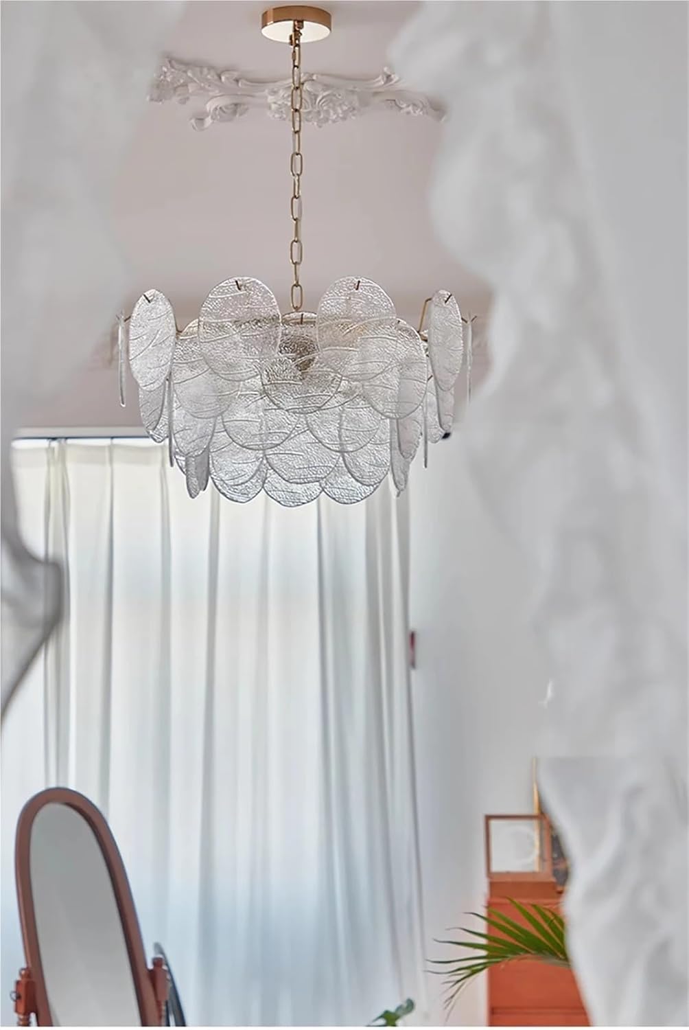 Nordic Vintage Modern Glass Chandelier Lights Led Home Appliance Dining Room Lamparas Hanging Lamps Over Dining Table Lustres,Indoor Illumination
