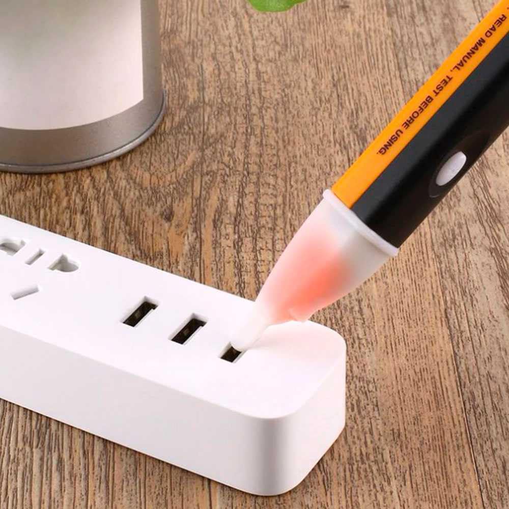 OcioDual Bolígrafo Detector de Voltaje sin Contacto con LED Medidor Probador 90-1000 V AC Comprobador Tensión Tester Electrico