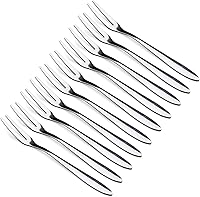 Vista 1 de Mini tenedores de frutas de acero inoxidable para aperitivos de cóctel, tenedores de postre, tenedores de ensalada para fiesta de cumpleaños, boda