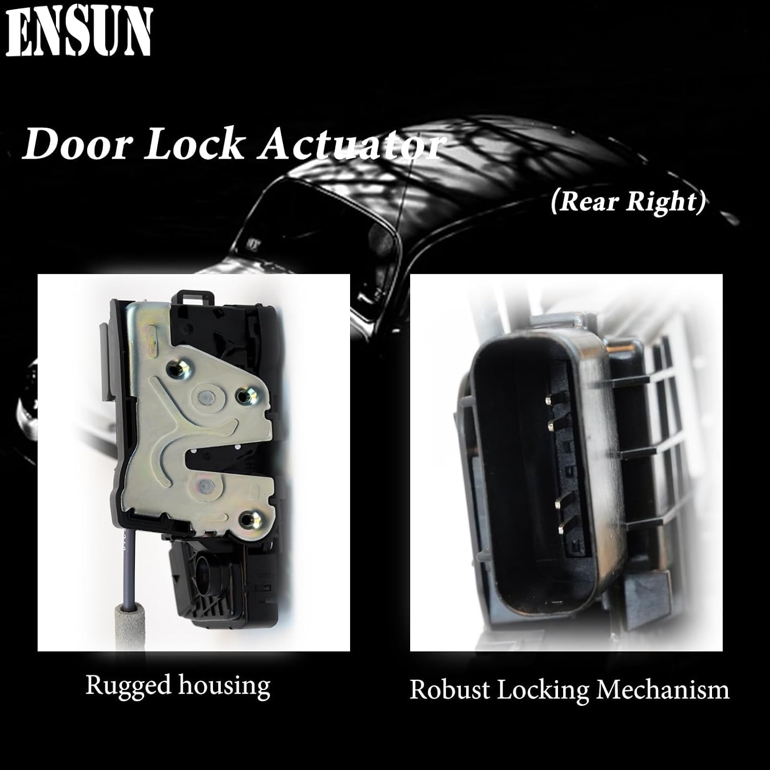Ensun Power Door Lock Actuator w/Cable Asembly Rear Right Passenger Side Compatible with Elantra 2017 2018 2019 2020 81420-F2000 81420F2000
