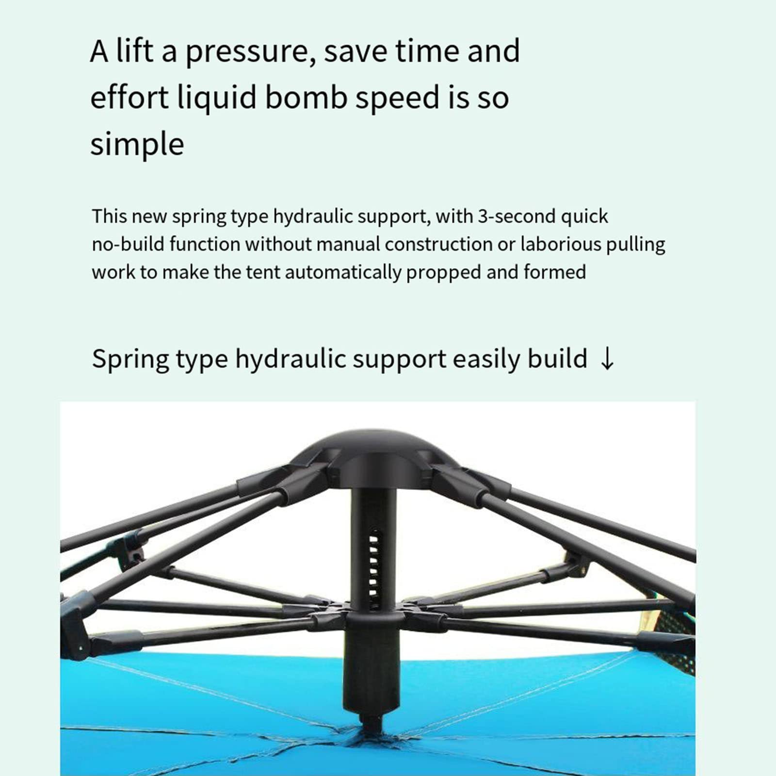 Familia Completamente Automática para Varias Personas Camping Doble Capa A Prueba De Lluvia Y A Prueba De Sol Campo De Ocio Tienda De Campaña Hexágono De Gran Espacio,Blue