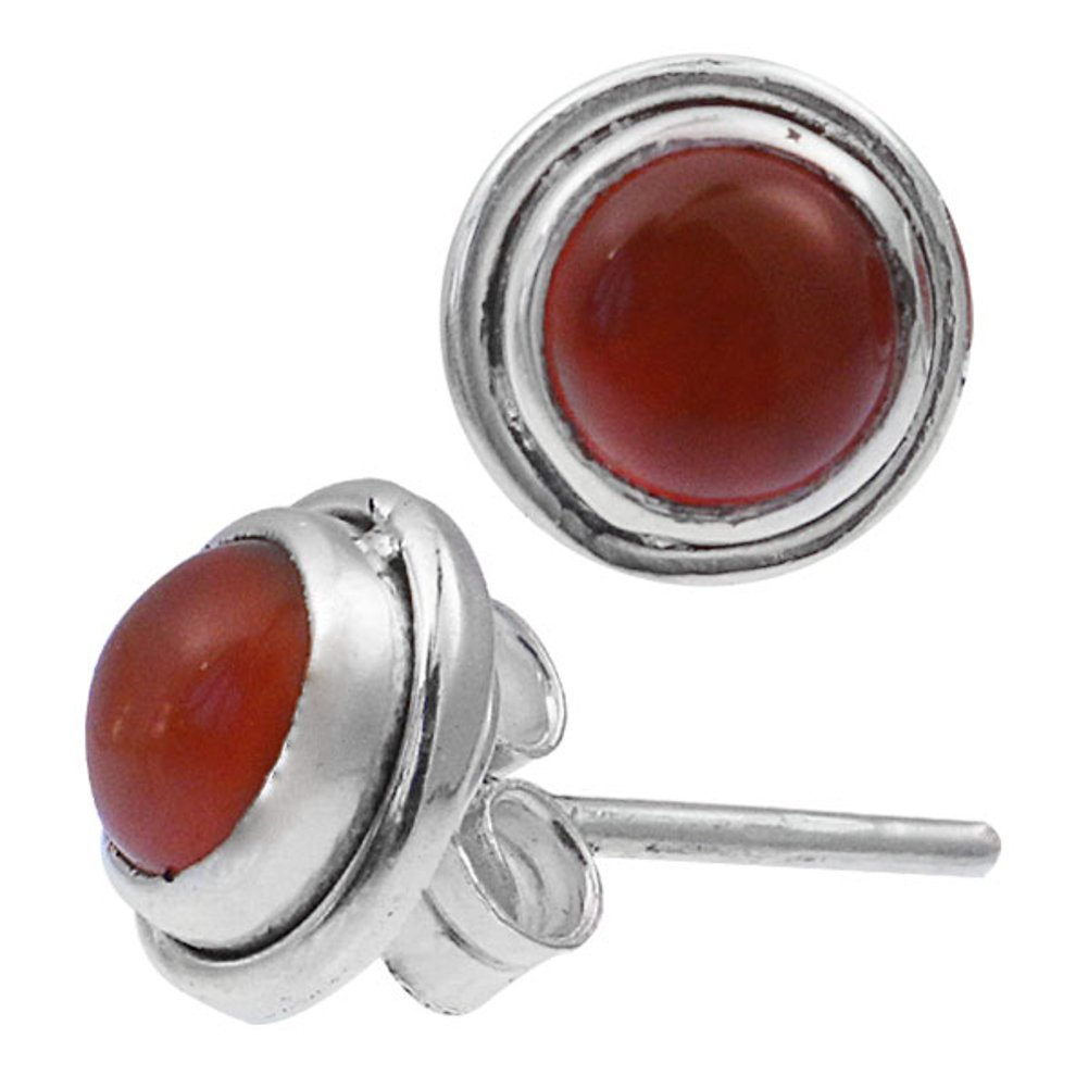 Boucles d'oreilles Cornaline perles naturelles - Minerals Store