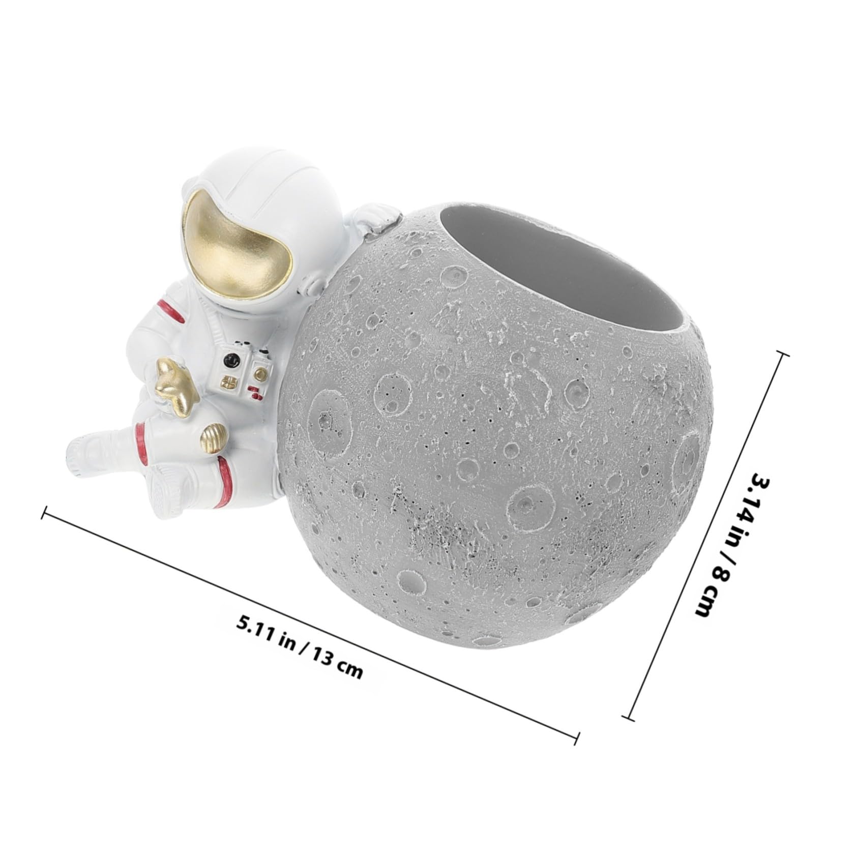 Homoyoyo Portapenne Astronauta in Resina Contenitore per Penne e Cancelleria Organizzatore per Scrivania Decorazione Forma di Cartone Animato