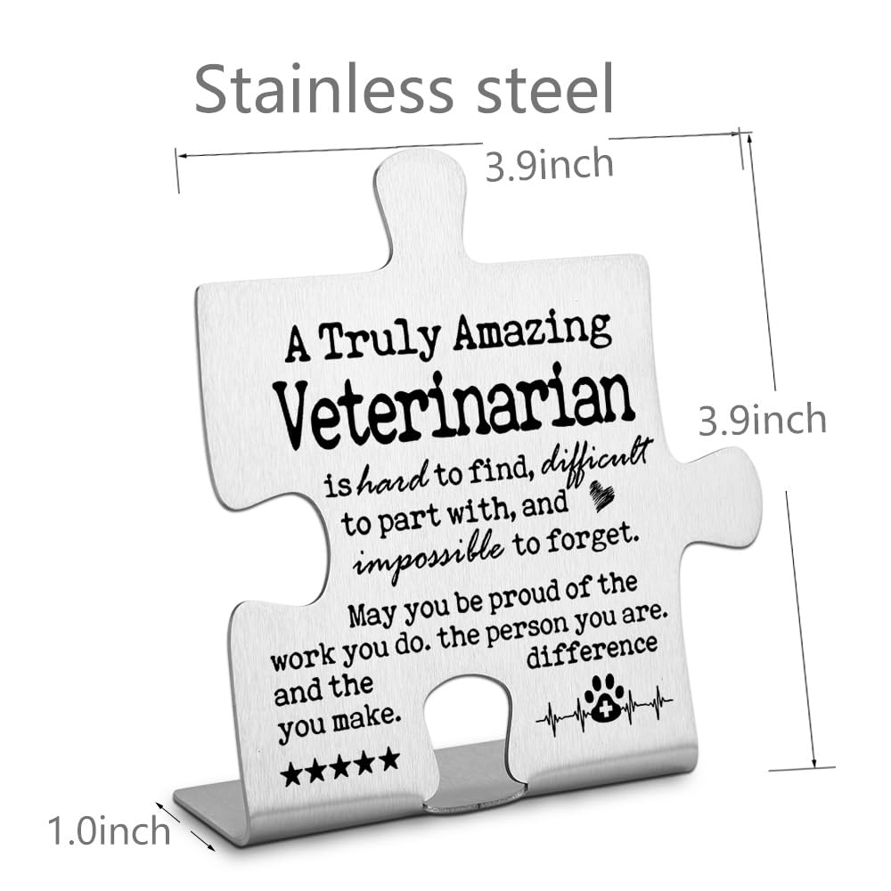 Veterinarian Gift Vet Tech Gifts, Vet Retirement Gift, Veterinarian Appreciation Gifts, A Truly Amazing Veterinarian, Best Veterinarian Thank You Gift Decorative Signs-DX244