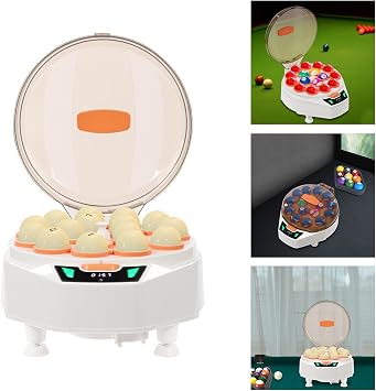Pool Ball Cleaner Machine, Electric Billiard Ball Polishing Cleaning Machine for 16 Balls, Portable Automatic Pool Ball Cleaner Polisher, 110V 180W