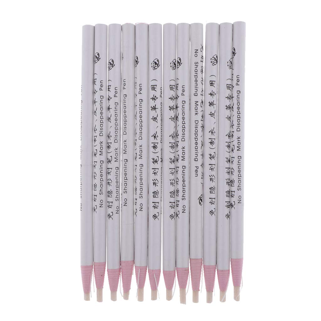10 Set 12 Stück Schneiderkreide Bleistift China Marker Peel-Off Bleistifte für Stoff weiß