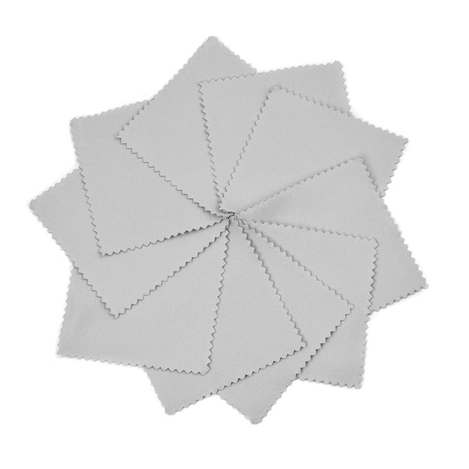 ewelry Cleaning Cloth, Paquete de 50 paños de limpieza de microfibra for pulir plata, multicolor, 8 x 8 cm