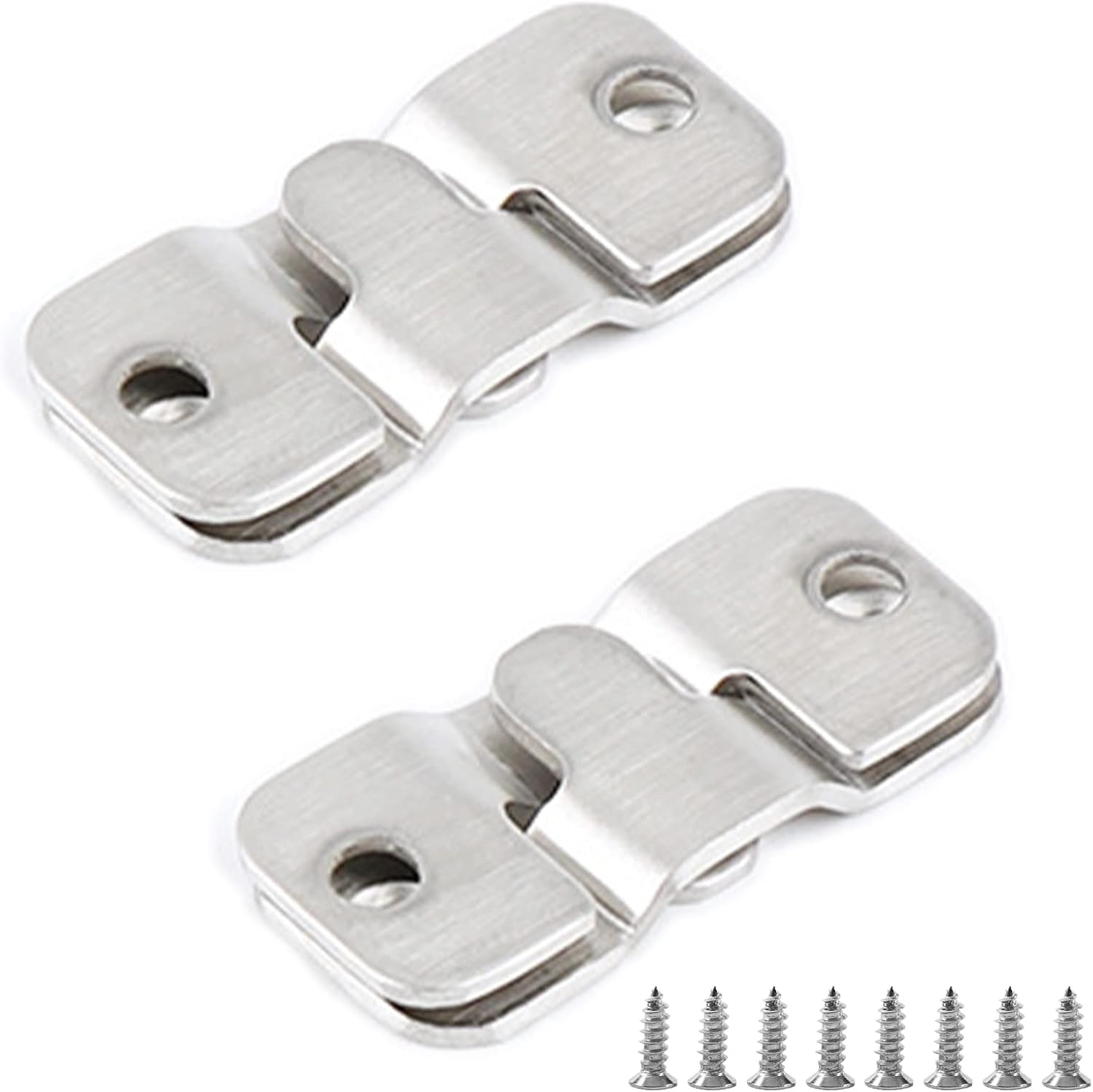 Flush Mount Brackets 4 Pieces Picture Frame Brackets Interlocking Sofa Connectors with 8 Screws