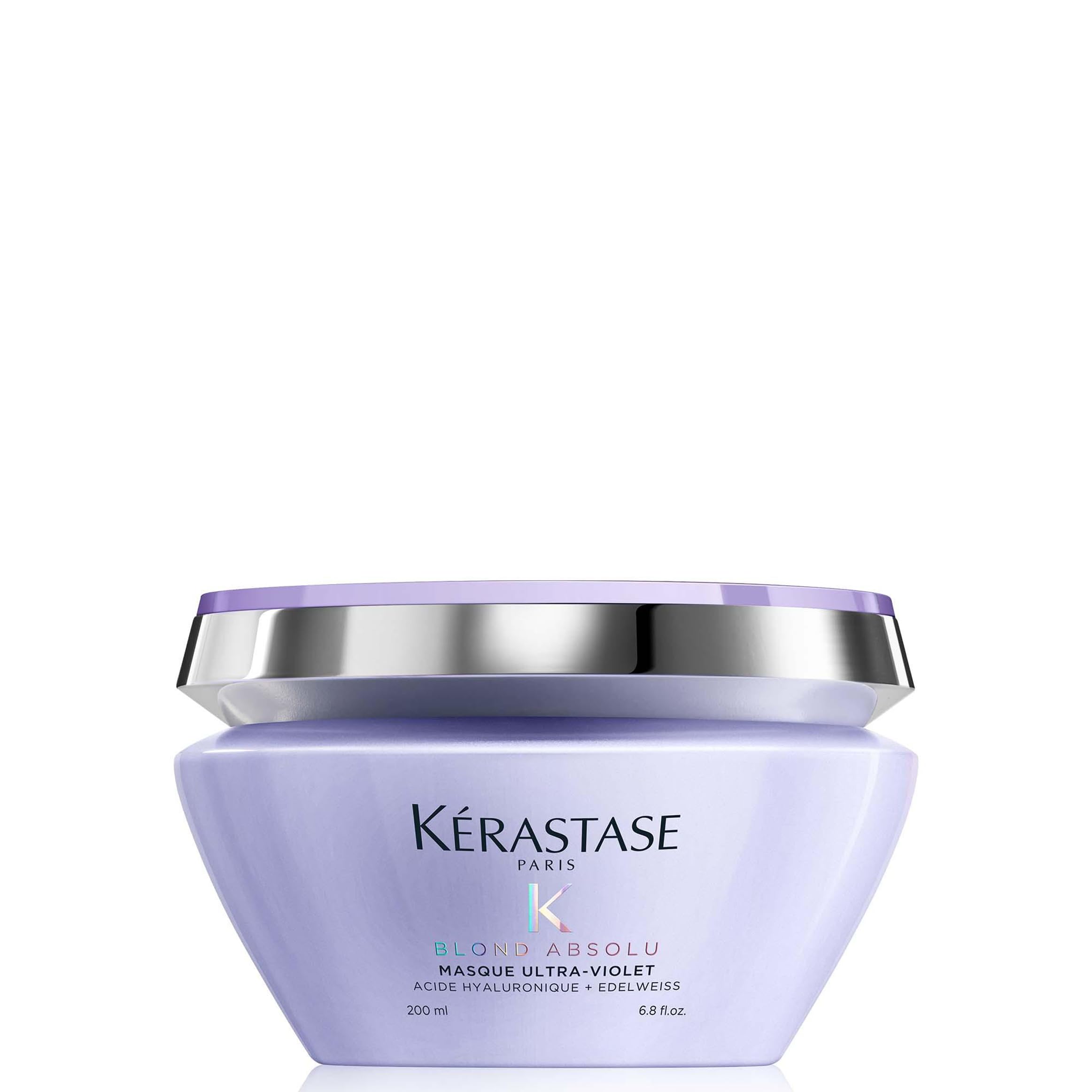Kérastase Blond Absolu, Mascarilla Ultravioleta Neutralizante, Para Pelo Decolorado, Con Ácido Hialurónico, Masque Ultra-Violet, 200 ml