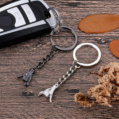 Image of Matching Keychains for Couples, Romantic Gifts for Boyfriend Girlfriend, Anniversary Valentine's Day Presents, Best Friends Keepsakes, Long Distance Relationship Tokens, Alloy Keychain 3cm