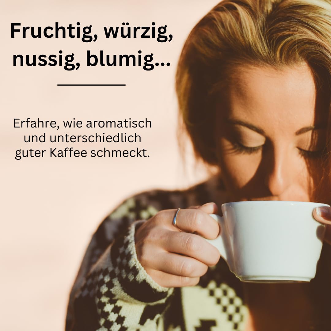 TRY Kaffee Geschenkbox, ganze Bohnen - 5x 50g Gourmet-Kaffees aus aller Welt & 1 Broschüre - die Geschenkidee für Kaffee-Liebhaber