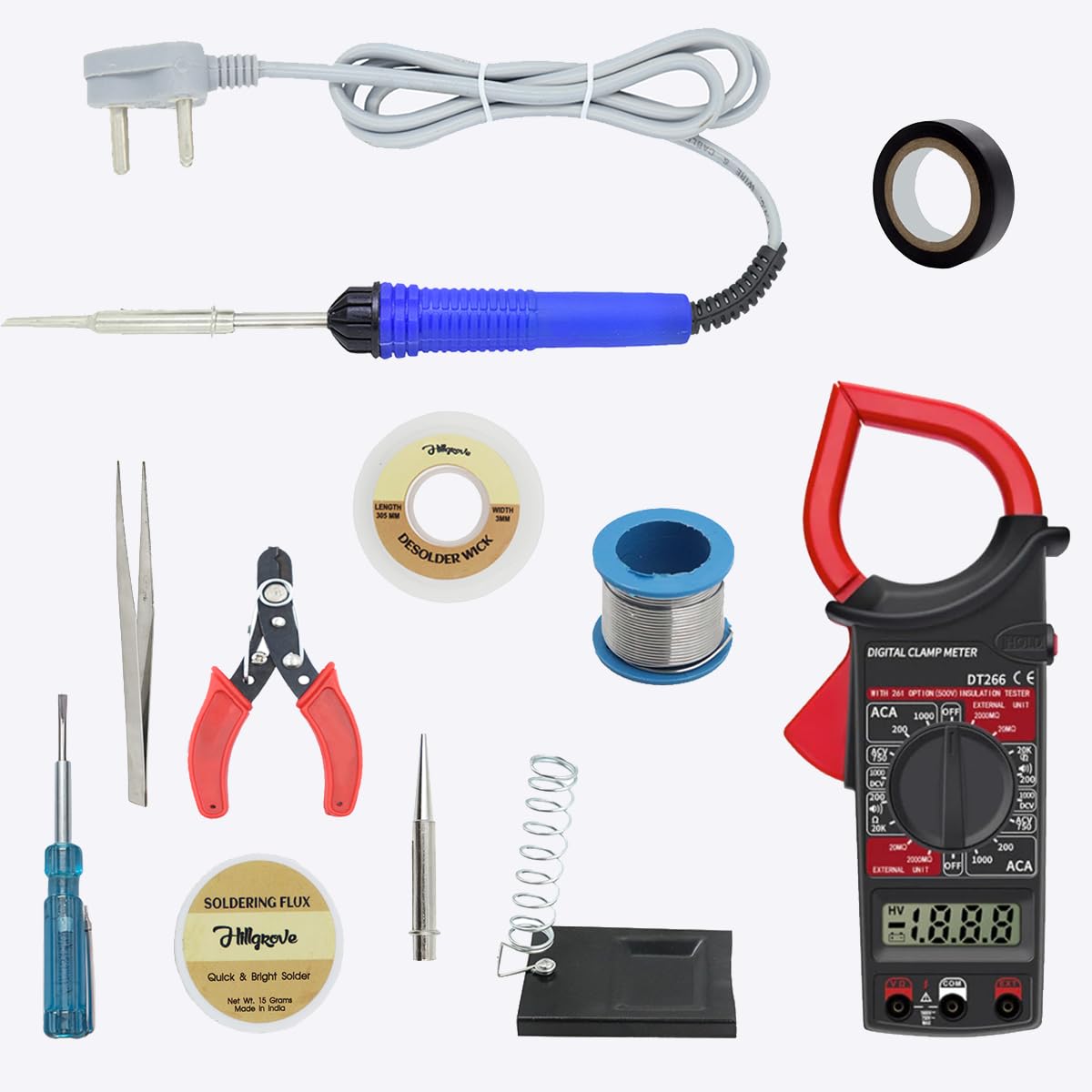 Hillgrove HGCM1412M1 11in1 Digital Volt Clamp Meter Multimeter AC DC Auto Range Continuity Digital Tester Kit Meter