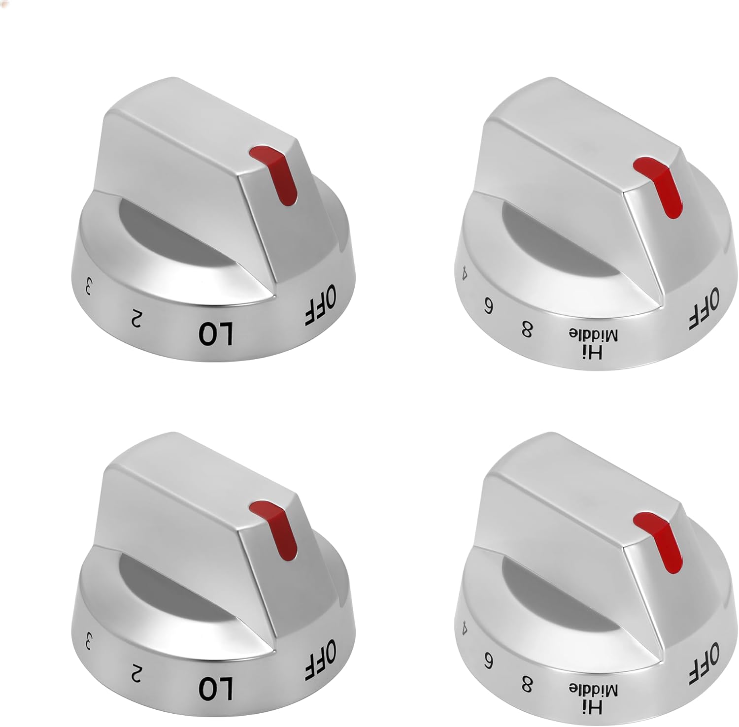 Sieri NE63A6111S NE63A6311SS NE63T8111SS NE63T8311SS for Samsung Electric Stove Replacement Knobs DG94-03955G,Silver Stainless Steel