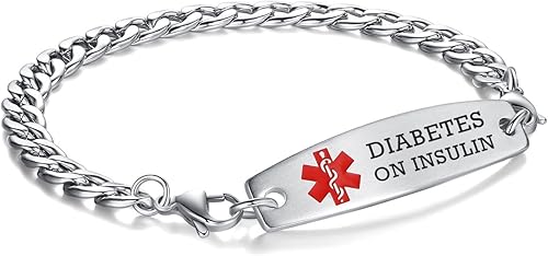 Miniatura 176 de Brazaletes de alerta médica ajustables de 7.5" a 9" para mujer/hombre, de acero inoxidable, intercambiables