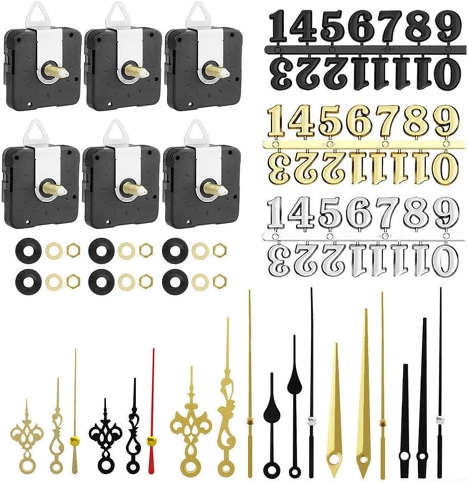 Battery Powered Clock Movement Kits With Silent Quartz Mechanism And High Torque Long Shaft For Precise Clock Repair And Custom Wall Clock Assembly