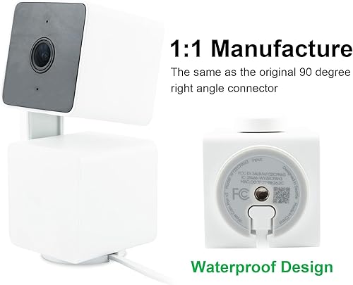 Miniatura 2 de LEFXMOPHY Paquete de 2 cables de alimentación de 20 pies para WYZE Cam Pan V3 conector en forma de L de 90 grados, cable de carga micro USB en