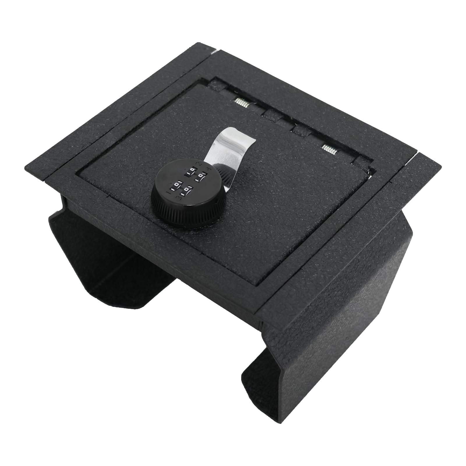 Center Console Gun Safe Vault, WASAI Premium In-vehicle Console Gun Vault Lockbox Compatible with Toyota Hilux 2016-2025, 4-Digit Combination Lock.