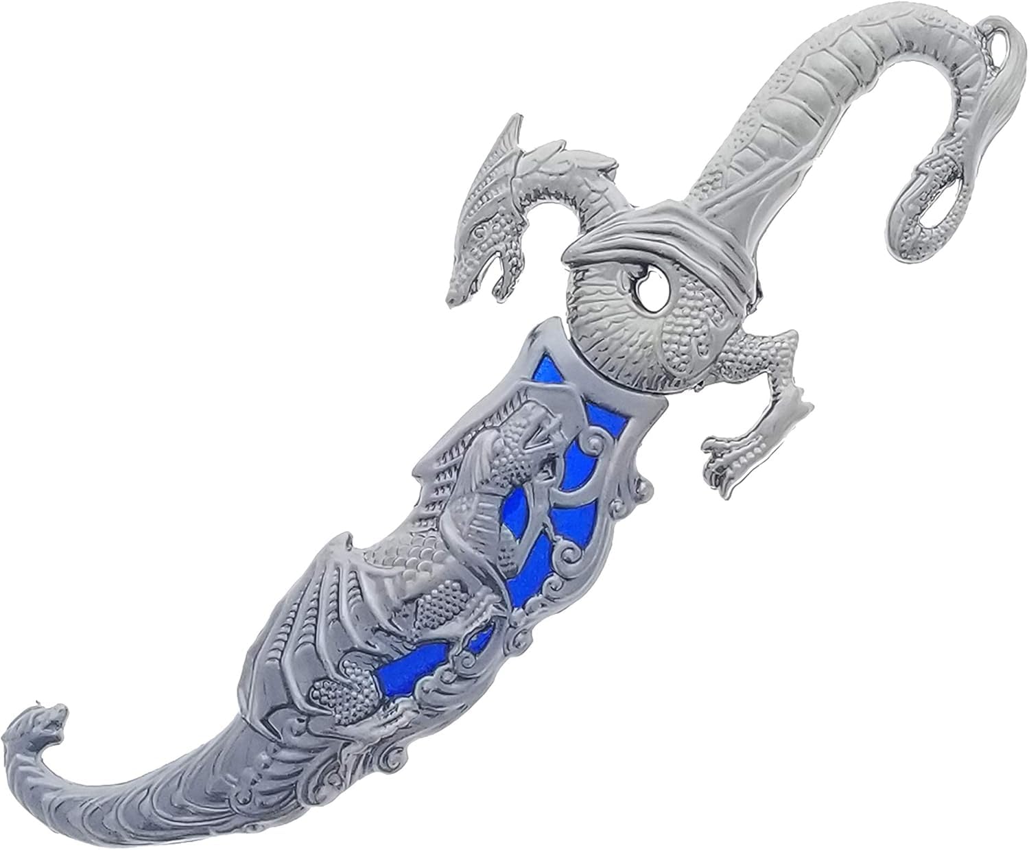 10" Novelty Fantasy Dragon Dagger Blade Knife Sword - Deep Blue