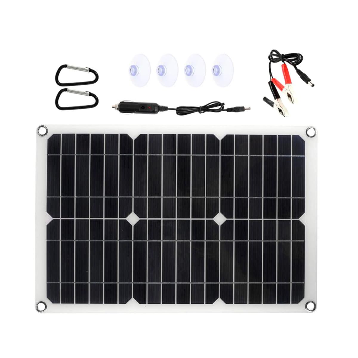 Beavorty Tragbares Solarpanel Satz 20w 18v mit Dual USB Anschlüssen Monokristallines Silizium Leichtes und Solarpaneel für Outdoor und Automobile