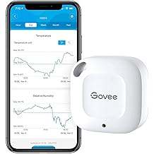 Govee Bluetooth Hygrometer Thermometer, Wireless Thermometer, Mini Humidity Sensor with Notification Alert, Data Storage and Export, 262 Feet Connecting Range