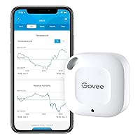 Vista 8 de Govee Termómetro higrómetro Bluetooth, termómetro inalámbrico, mini sensor de humedad con alerta de notificación, almacenamiento y exportación