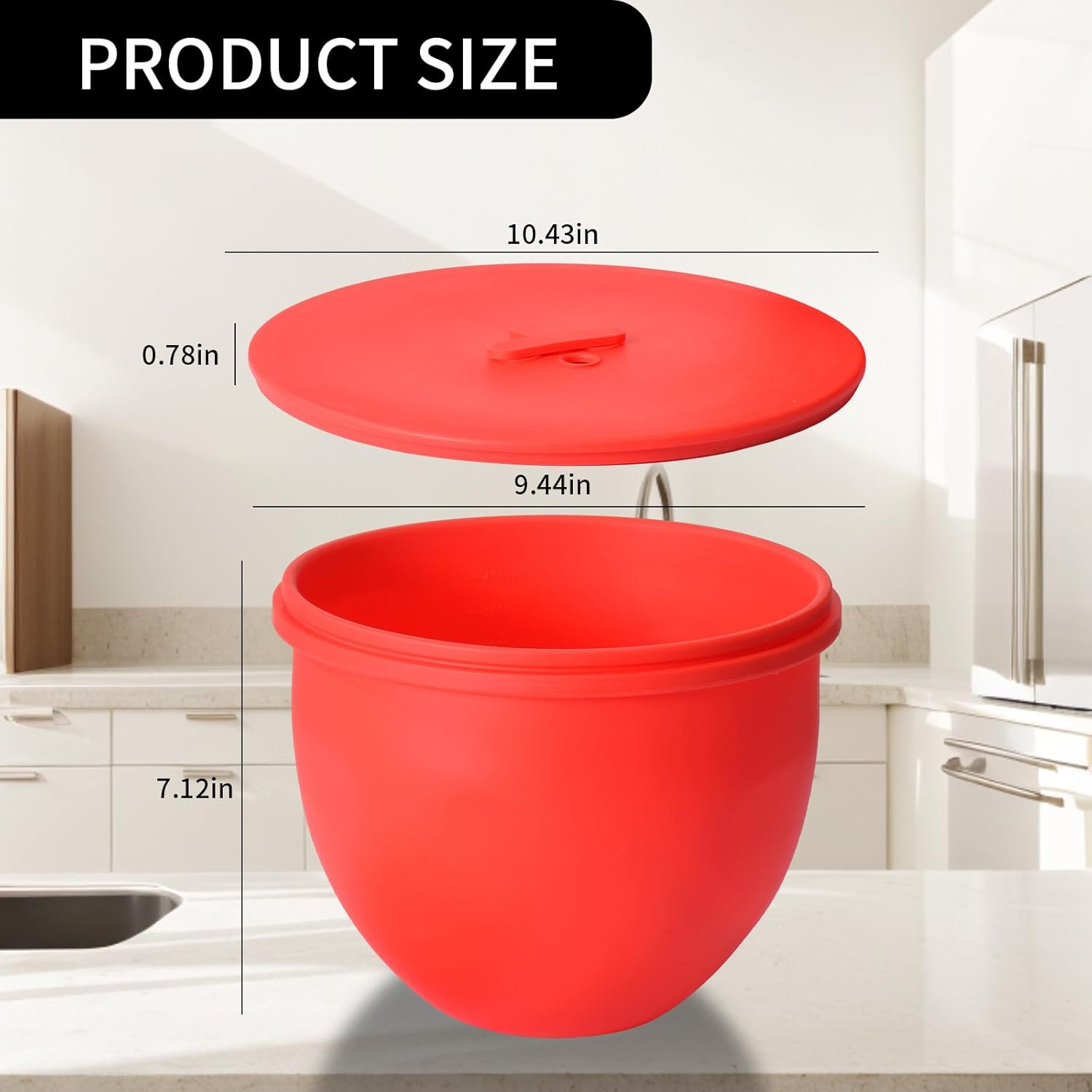 5 Qt Silicone Bowl Liners with Lids for Kitchenaid Mixer, 3-Pack Extra-Thick 2mm Kitchenaid silicone bowl insert for Kitchenaid, Precision Fit for Tilt-Head, Quick Replacement & Easy Clean