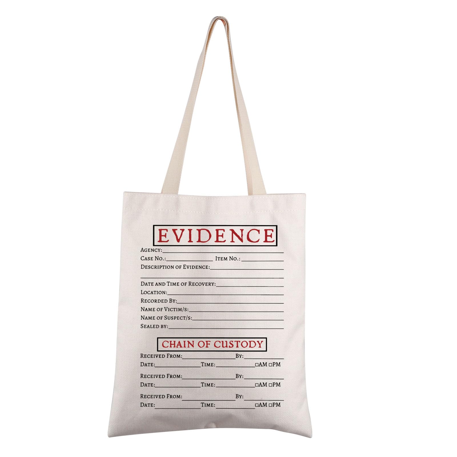 FEELMEM Criminologist Evidence Tote Bag - New Direction Law Detective Shopping Bag - Detective Team Gift