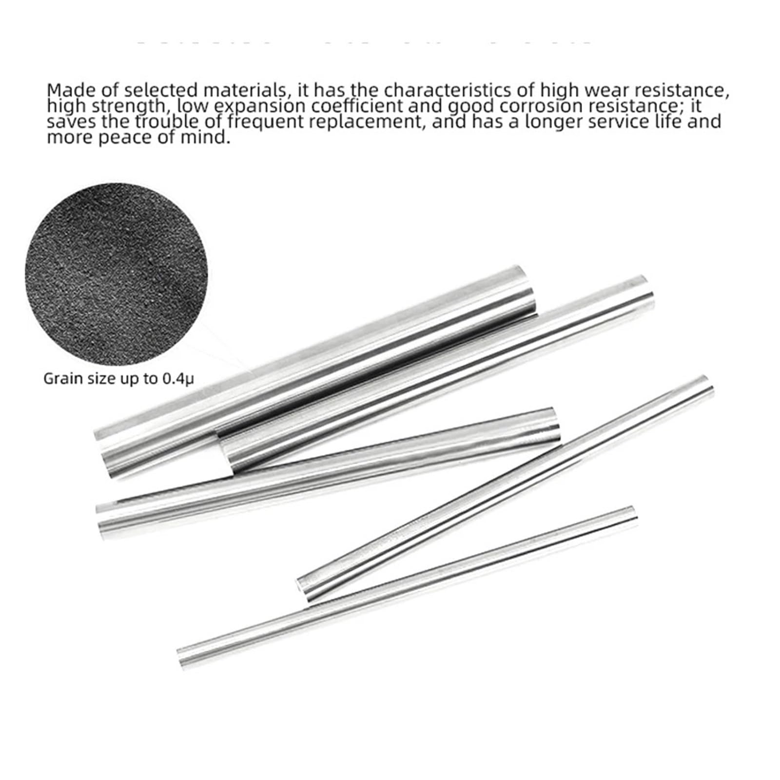 Runder Wolframkarbid-Stab 10PC 1,0MM Hartmetall verschleißfest und hohe Härte Rundstab CNC-Maschine Rundstab(1.0mmX100L)