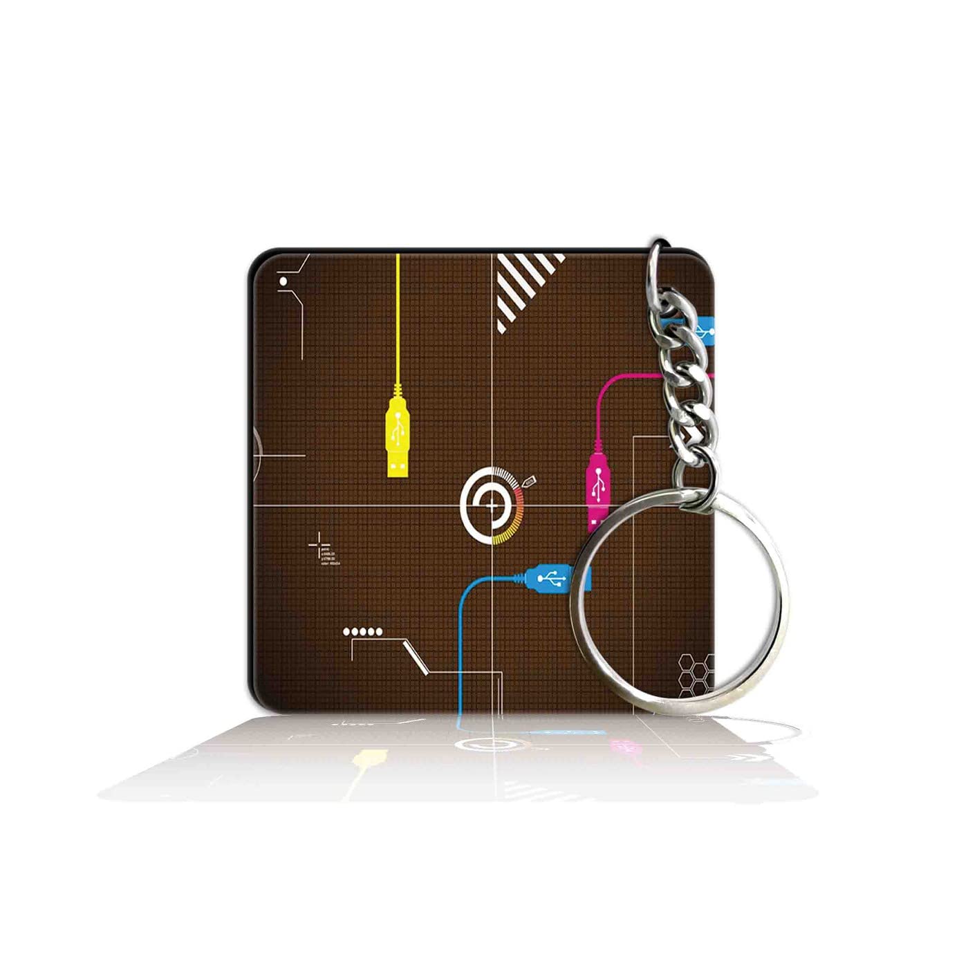party gift Printed Square Keyring Keychain for Bag Wallet Purse Bike Car Cycle Lock Key House Keys 160-picture-38