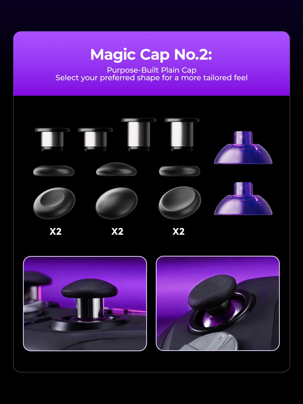 leadjoy Xeno Plus Gaming Controller Dedicated Joystick Caps and