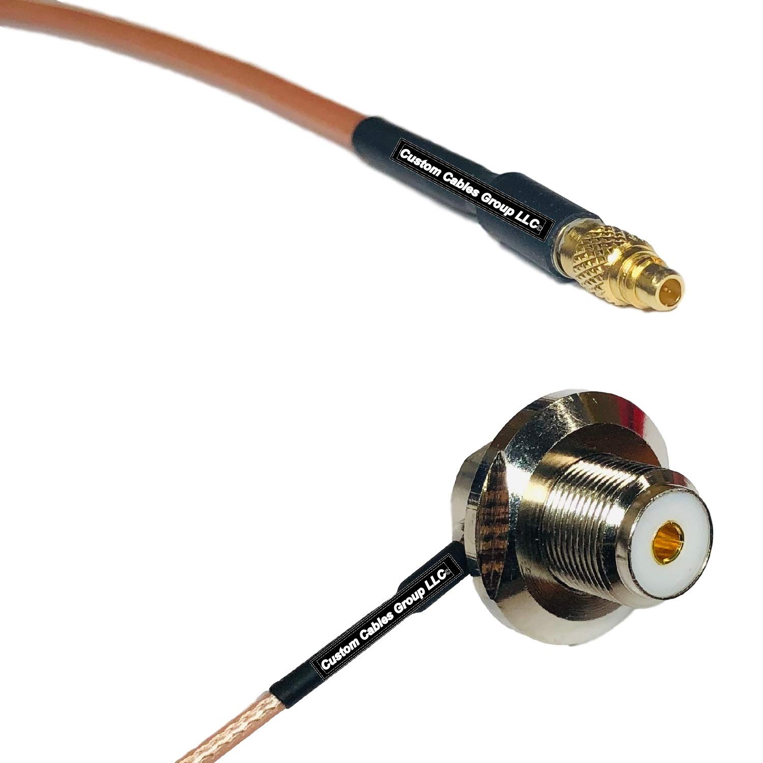 6 feet RG316 MMCX Male to UHF Female Angle Bulkhead RF Pigtail Coaxial Cable