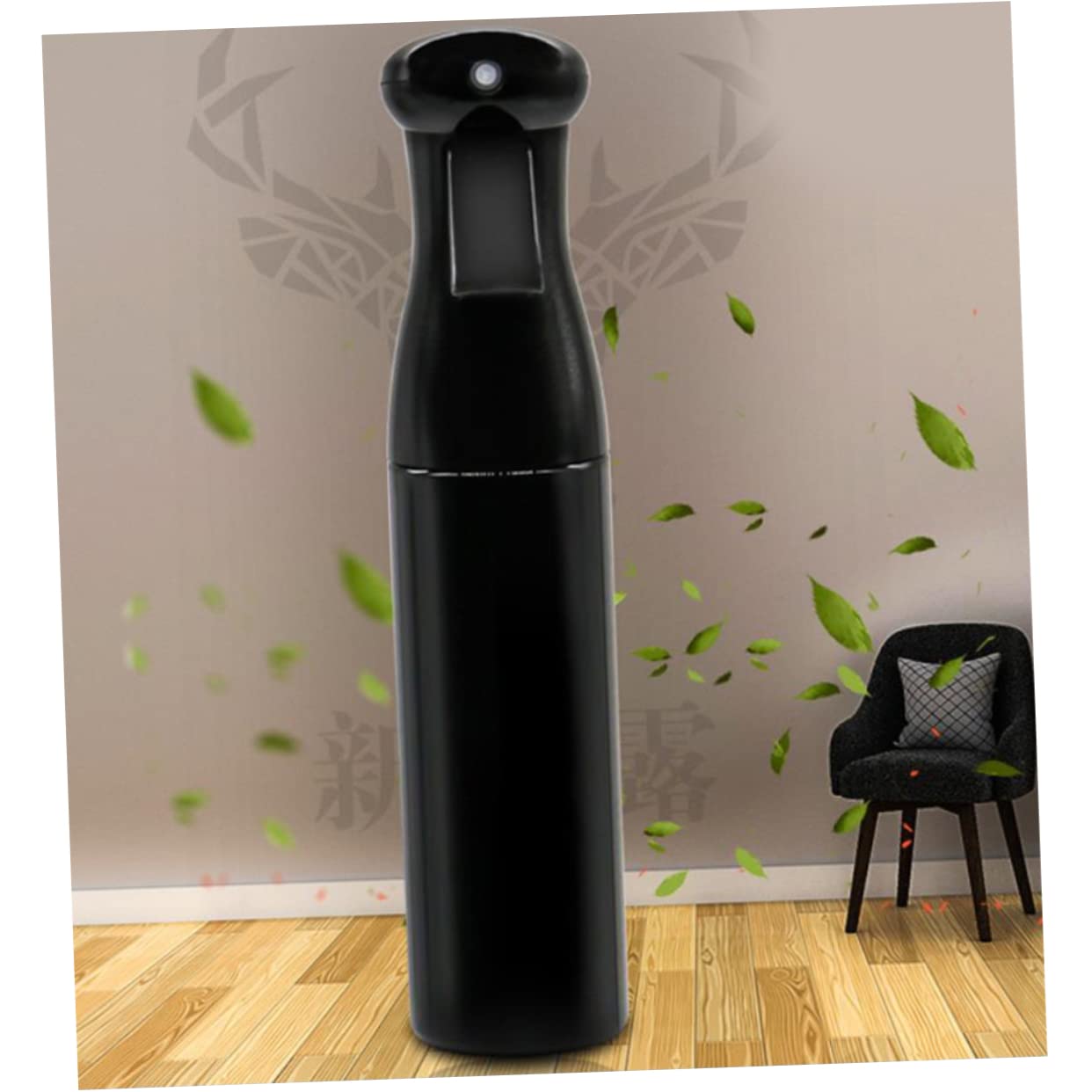 PLAFOPE 3 Botellas Pulverizadoras de Agua de 3 Piezas, Abs Negro, para Salón y Oficina, Solución de Almacenamiento Duradera