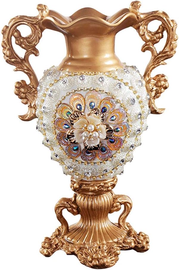 ヨーロッパスタイルのレトロ樹脂製大型花瓶、リビング、ダイニング