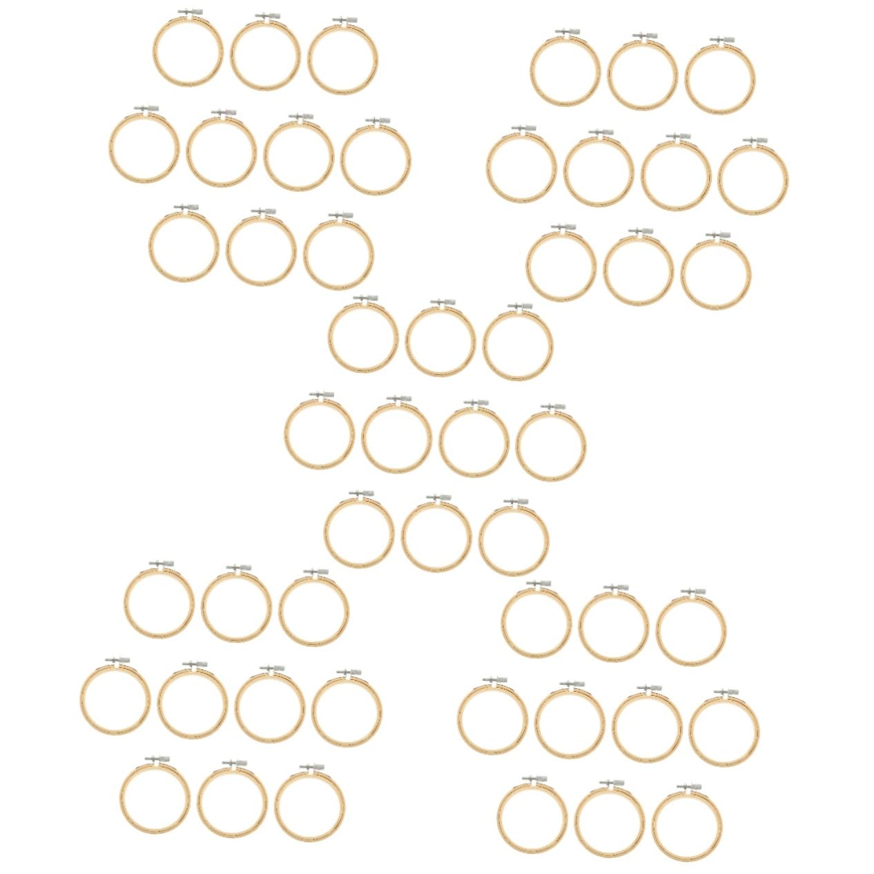HOMSFOU 5 Series Aros De Bordado De Bambú Miniatura Círculos De Costura Pequeños Para Punto De Cruz Diy Kit Para Principiantes Y Amantes Del Bordado Superficie Lisa Sin 10 Piezas X 5